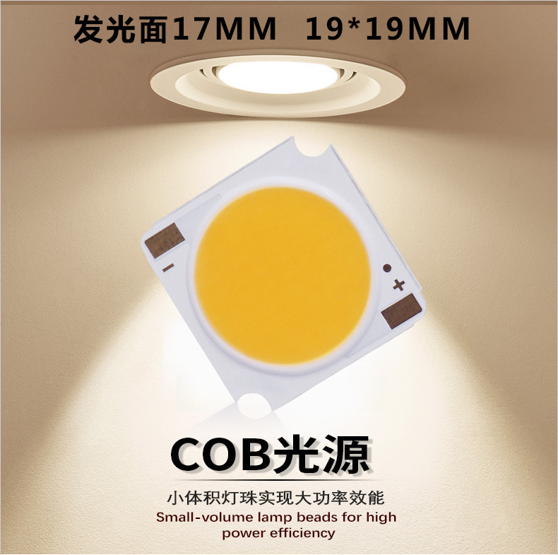 Picture of 1919 high-power chip COB LED lamp bead spotlight downlight track light helpless 17mm luminous surface 30W