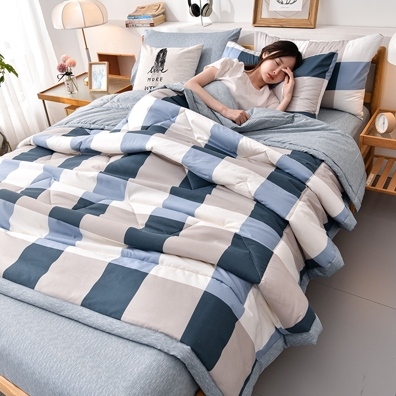 Picture of Air-Conditioning Quilt, Summer Cool Quilt, Thin Single and Double Washed Cotton Summer Quilt, Gift Box, Kidsren's Quilt, Sales Quilt, Machine Washable