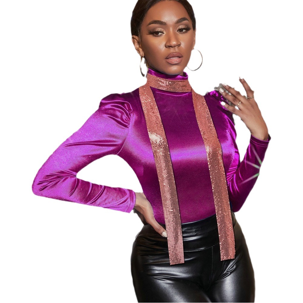 European and American Amazon Beach Fashion Nightclub Trendy Metal Sequin Scarf Necklace Women's Versatile Personalized Scarf Necklace