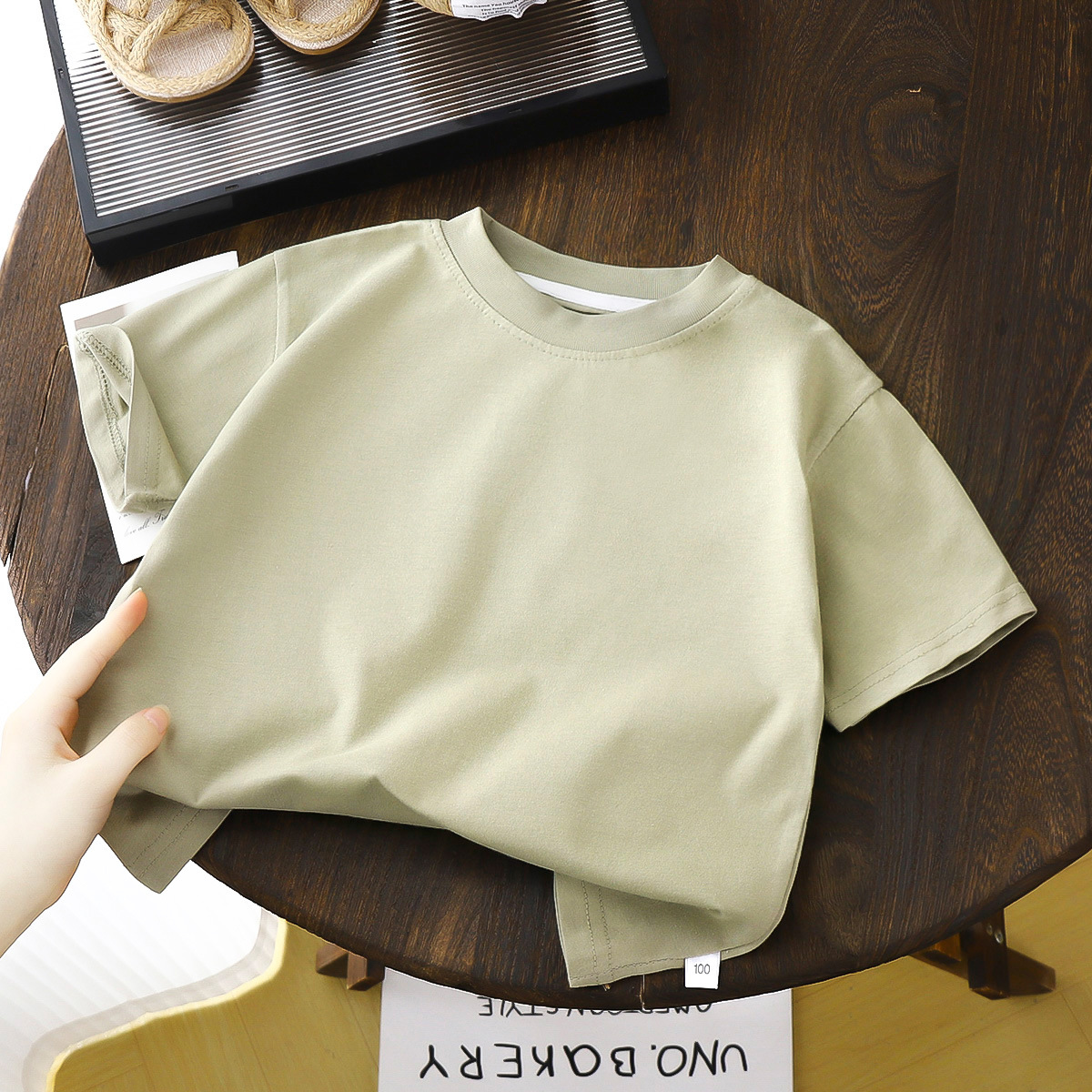 Picture of Children's Cotton Short-sleeved T-shirt Cotton Girl's Summer Wear New Style Boys' Top
