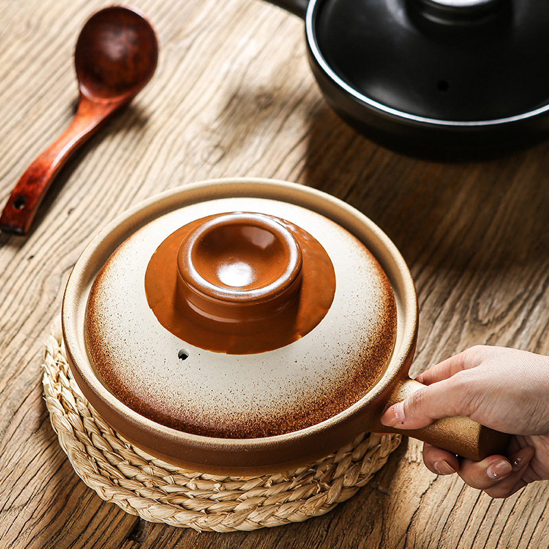 Picture of Commercial Pot Rice Rice Noodles Braised Chicken and Stone Pot Bibimbap Casserole Soup Pot Gas Stove Casserole Ceramic Pot
