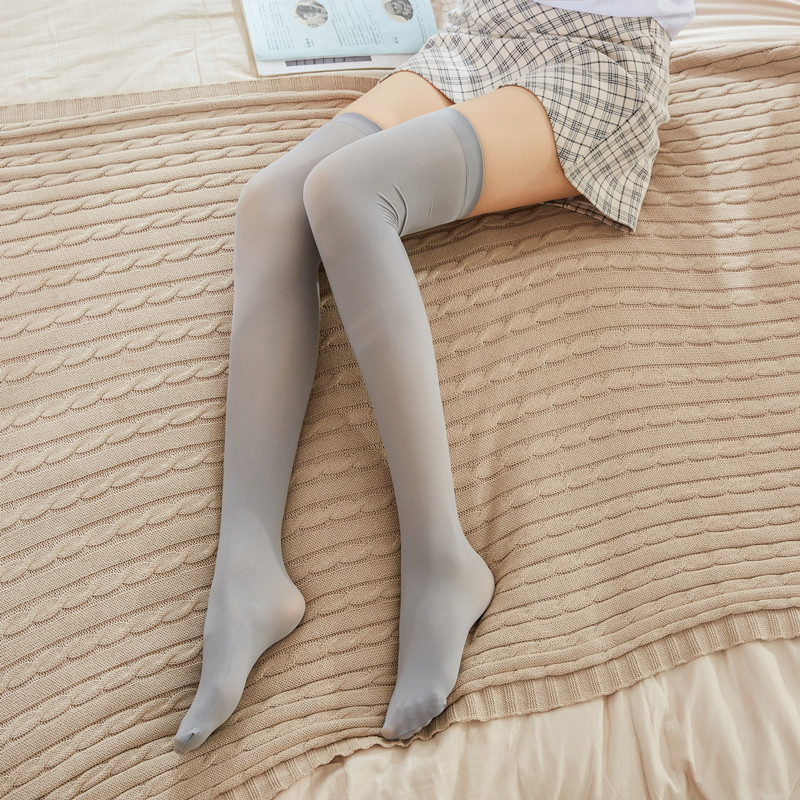 Picture of Japanese Velvet Over-the-Knee Socks Student Thigh Socks Mid-high Stockings Plus Stockings Autumn Ladies High Stockings