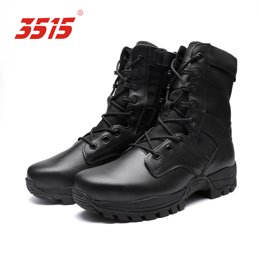Picture of Jihua 3515 Special Men's Shoes Side Zipper Genuine Leather Outdoor Mountaineering Protective Boots