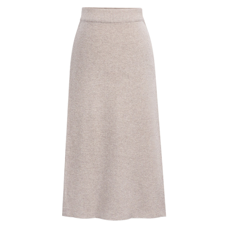 Picture of Skirt women's slimming mid-length plus size woolen skirt split hip skirt one-step skirt high waist long skirt 75cm