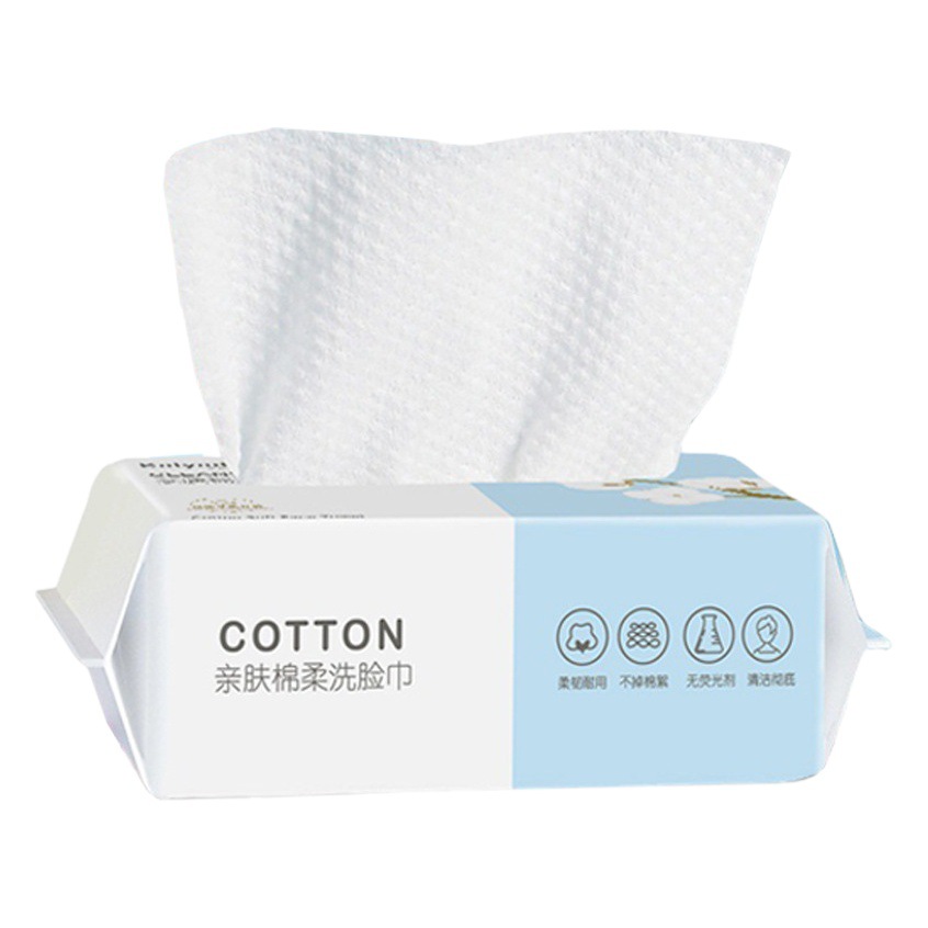 Picture of Disposable Pure Cotton Thickened Face Wash Towel, Facial Cleansing Towel, Beauty Tissue, Cotton Soft Towel, Pull-Out Type Face Wash Towel