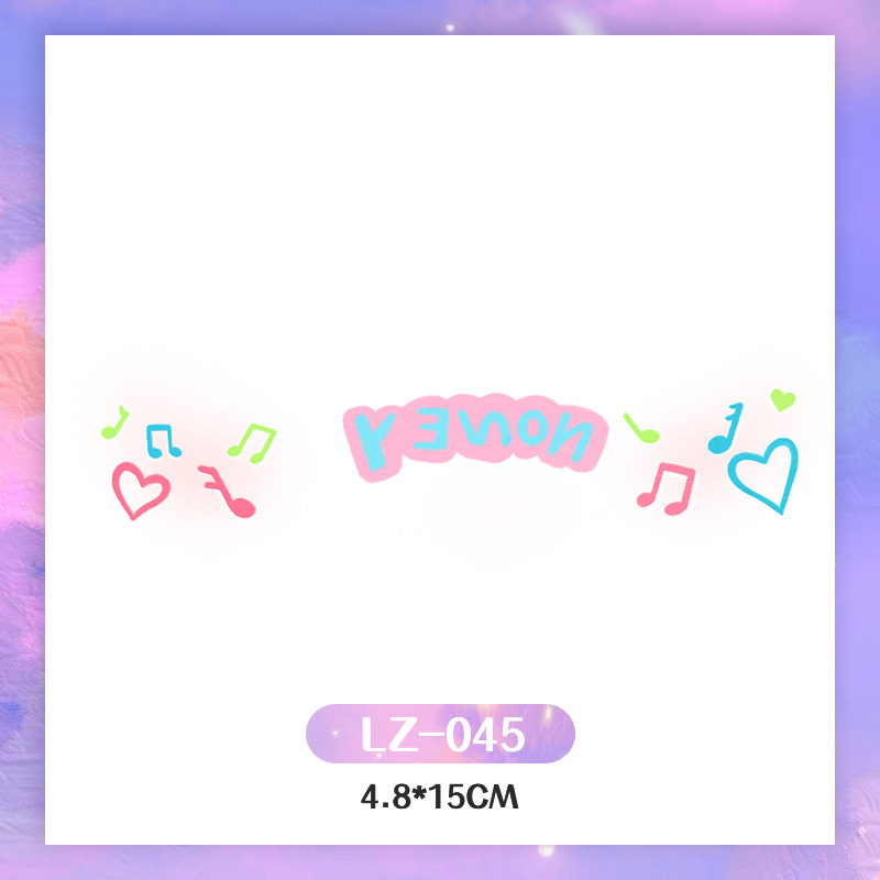 Picture of New Year's Day girl cute face makeup New year new year Creative face stickers love blush cute makeup stickers tattoo stickers