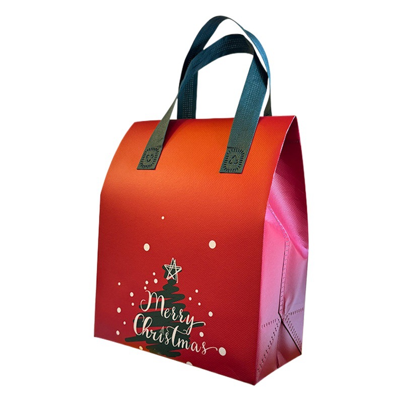 Christmas handbag Ping An fruit packing box bag customized logo aluminum foil milk tea packing bag takeaway insulation bag