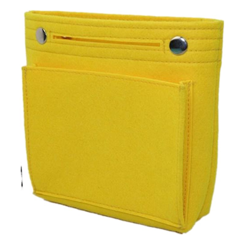 Picture of Factory wholesale felt cosmetic bag multi-functional Women's Travel liner bag large capacity felt snap storage bag