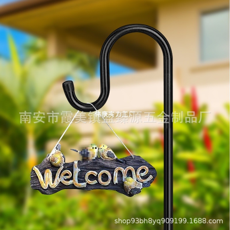 Shepherd hook wrought iron hanging outdoor plant basket hanging basket wedding decoration street lamp hook garden floor pole