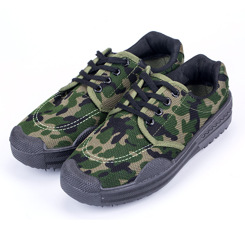Men's Spring Liberation Shoes Training Shoes Student Military Training Shoes Wear-resistant Breathable Non-slip Rubber Shoes Work Site Work Protection Shoes
