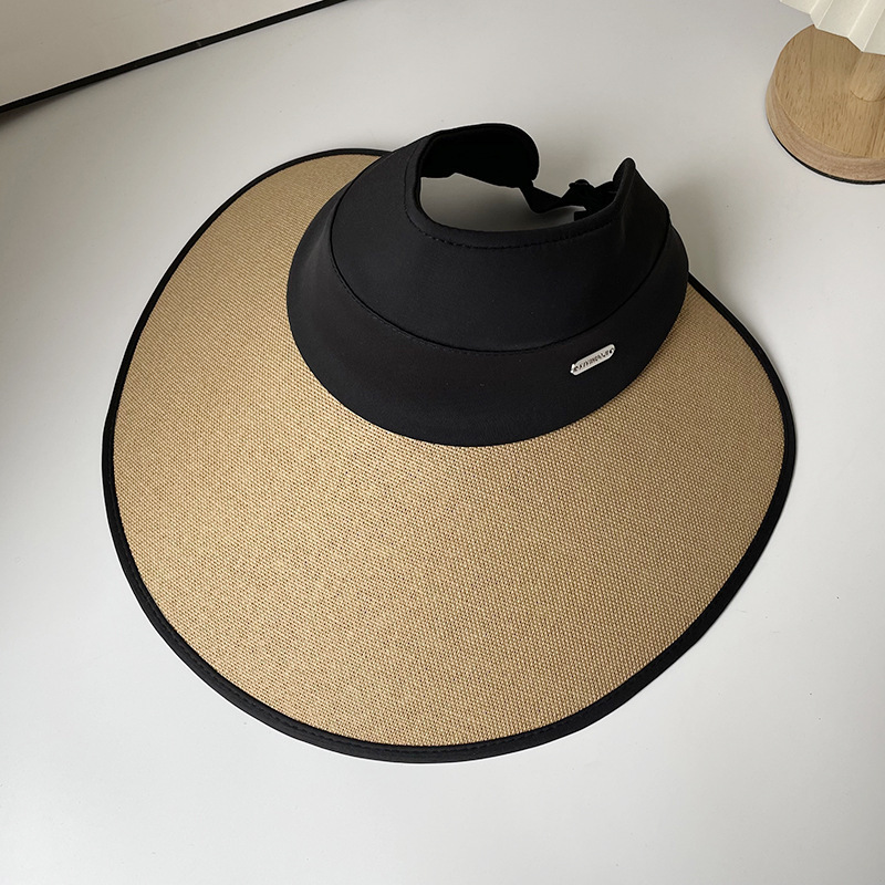 Picture of Sun hat foldable sun hat outdoor riding Women's Big brim empty top cycling sun protection fisherman sun hat