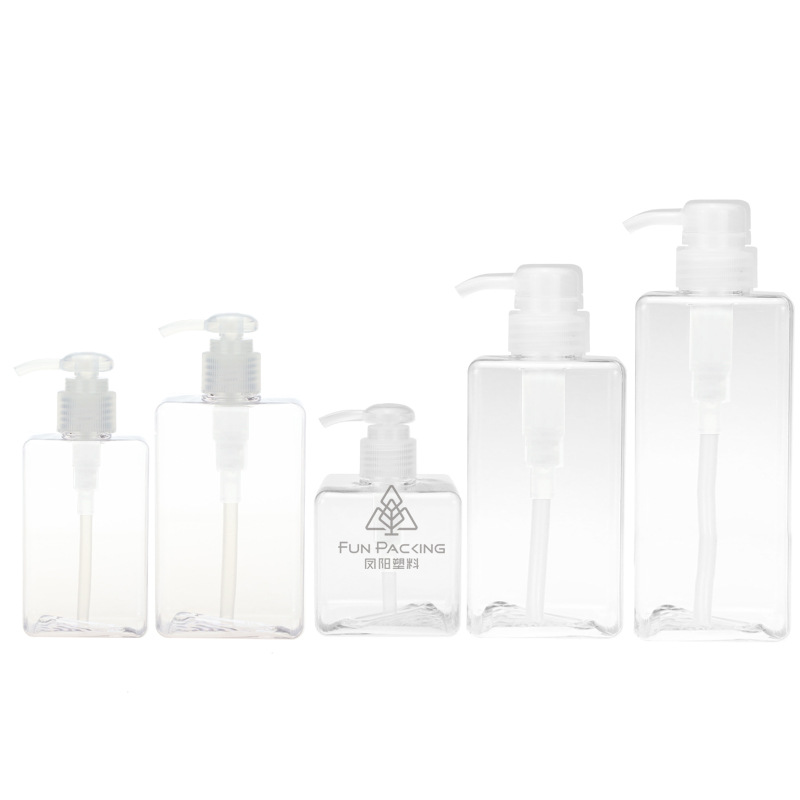 Picture of Petg Square Lotion Bottle 250ml Hand Sanitizer Shampoo Bottle 450ml Sub-Bottle Shower Gel Bottle 650ml