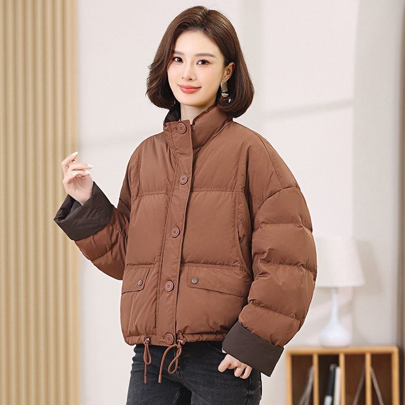Picture of Thickened Down Jacket Women's Short 2024 New Style Mother's Fashionable Western Style Loose White Duck Down Warm Jacket