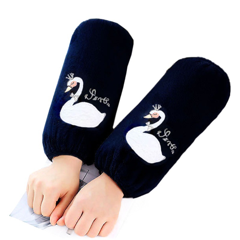 Wholesale autumn and winter sleeve long female small embroidery swan anti-fouling office anti-fouling kitchen adult sleeve head sleeve hand sleeve