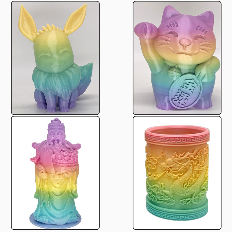 Picture of 3dsway 3d printer consumables PLA rainbow gradient material 1kg 1.75mm rainbow color printing wire