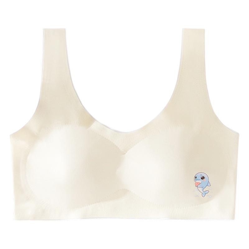 Developing Student vest girl Junior High School High School Ice Silk seamless small push up sports tube top breathable bra