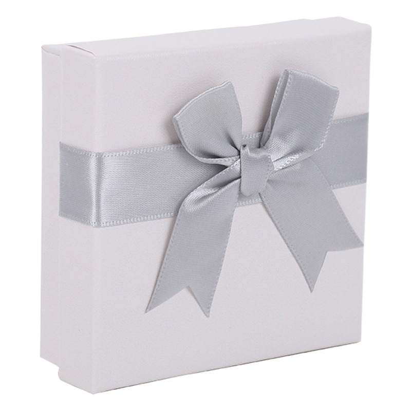 White butterfly necklace box ring earrings jewelry box 9*9 heaven and earth cover jewelry box spot wholesale