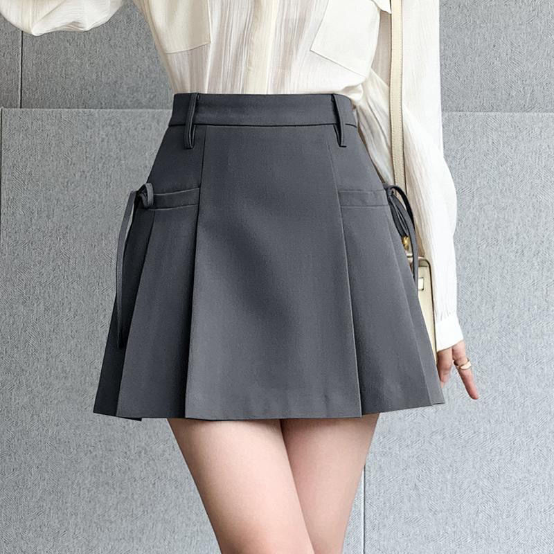 Irregular Suit Skirt Women's Spring Wear 2024 New Skirt A-Line Pleated Skirt Petite Wear
