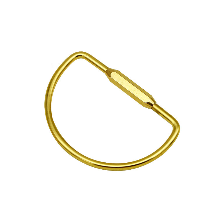 Picture of Brass D-shaped buckle ring metal U-shaped multifunctional pure copper car key D-shaped ring buckle accessories DIY keychain accessories