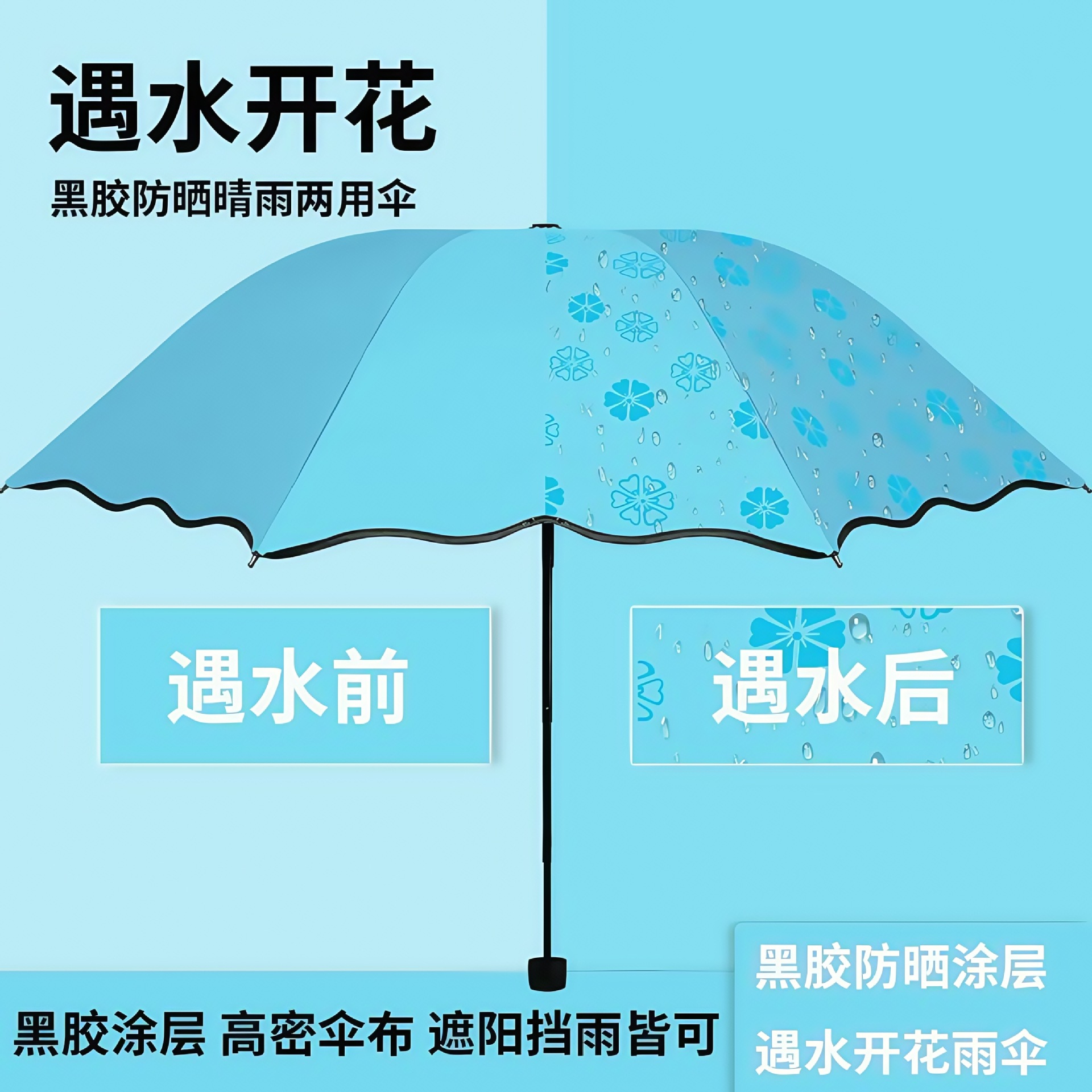 Picture of UV Umbrella Custom Wholesale UV Protection Thickened Sun Protection Sunshade Umbrella Sun Umbrella Folding Sunny and Rainy Umbrella for Men and Women