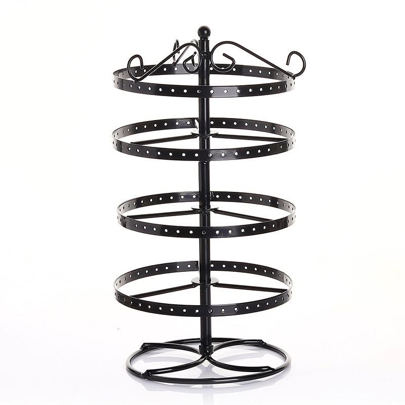 Picture of Iron Rotating Earring Rack Home Storage Jewelry Rack Earring Rack Desktop Stall Earring Rack Jewelry Display Rack
