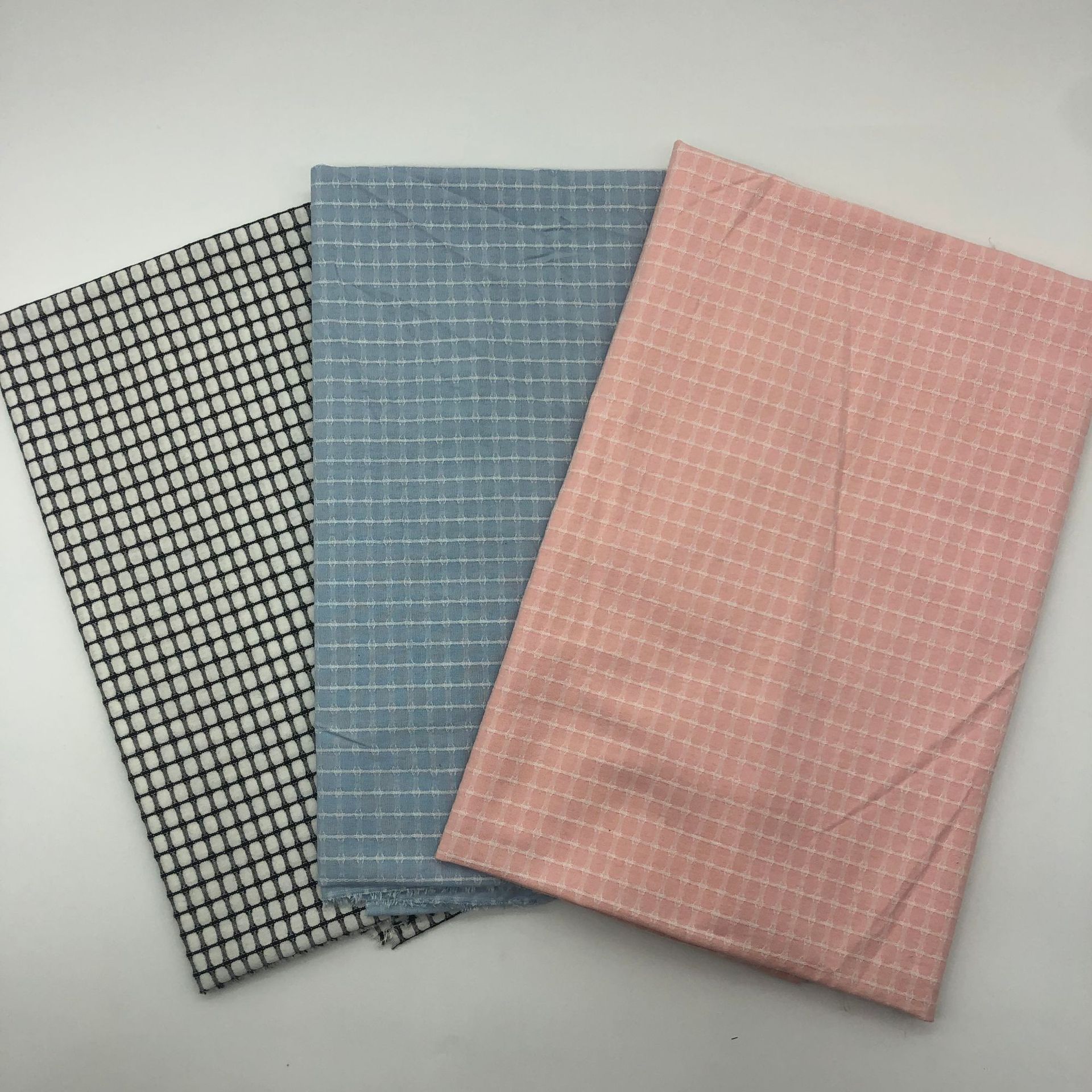 in stock Yarn-dyed Jacquard Paid Cloth Artistic Retro Shirt Doll Clothes dress Fabric Black and White Geometric Paid Cloth