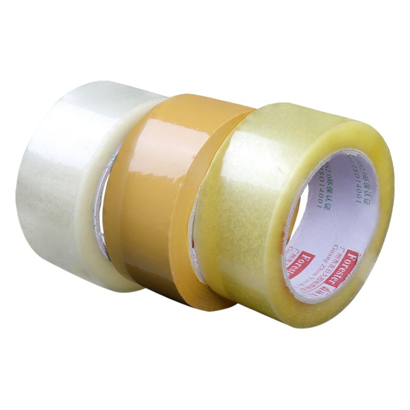 12 rolls of postage sealing transparent tape 4.5cm wide 1.5 thick express packaging sealing adhesive sealing box with yellow tape