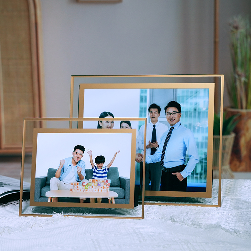 Picture of Simple 6 inch 7 inch 8 inch crystal table 10 inch wedding photo frame a4 certificate frame 5 small clear glass photo frame