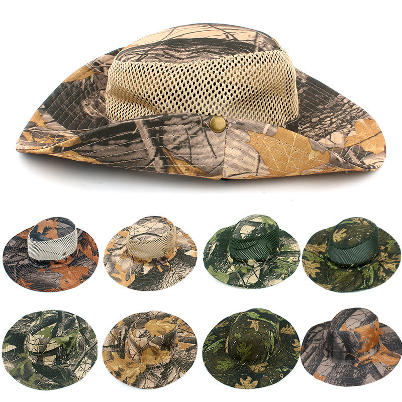 Sumi outdoor fisherman hat sunscreen Benny hat camouflage breathable sunshade jungle hat leisure travel mountaineering fishing