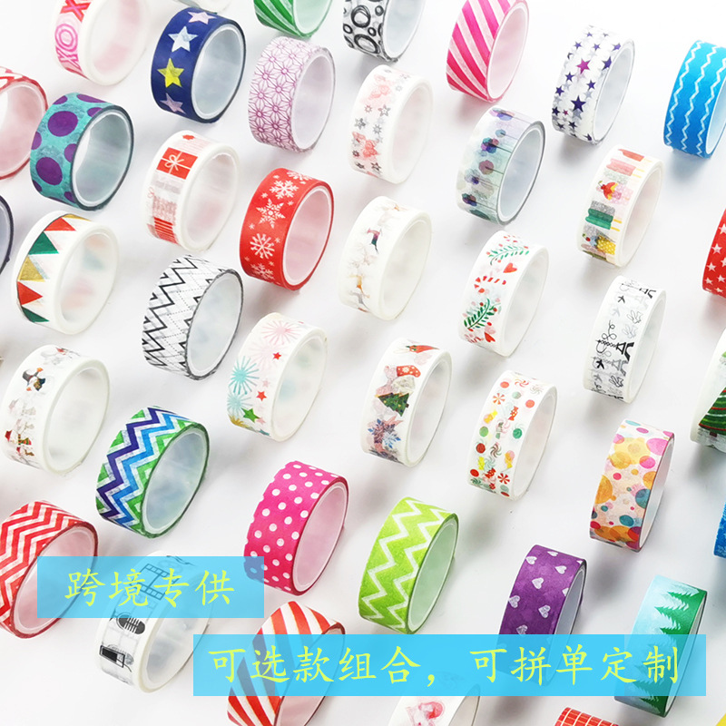 Picture of Manufacturers cross-border a generation of cartoon Christmas festival DIY decorative stationery color hand account stickers and paper tape