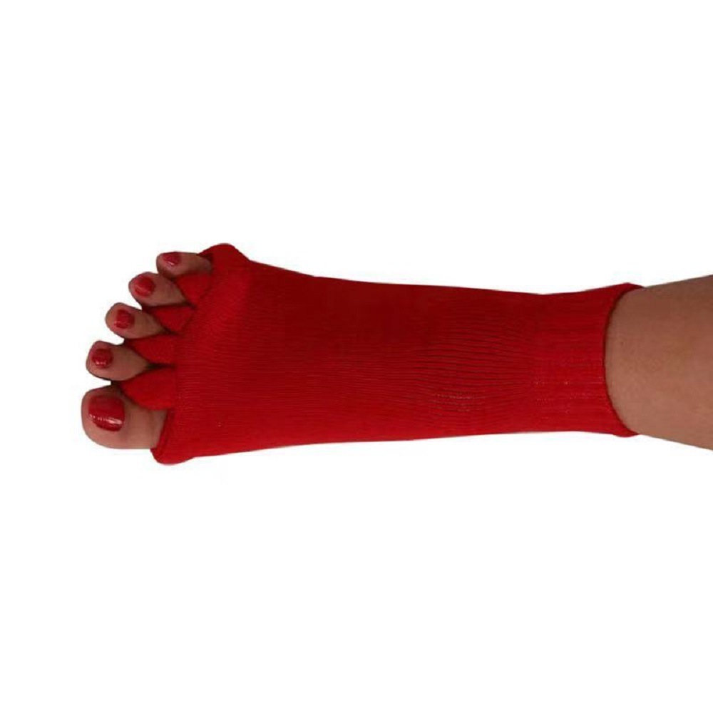 Picture of Toe Socks for Women, Acrylic Cotton Split-Toe Socks, Japanese Health Massage Yoga Toe Socks, Open-Toe Socks to Correct Thumb Valgus