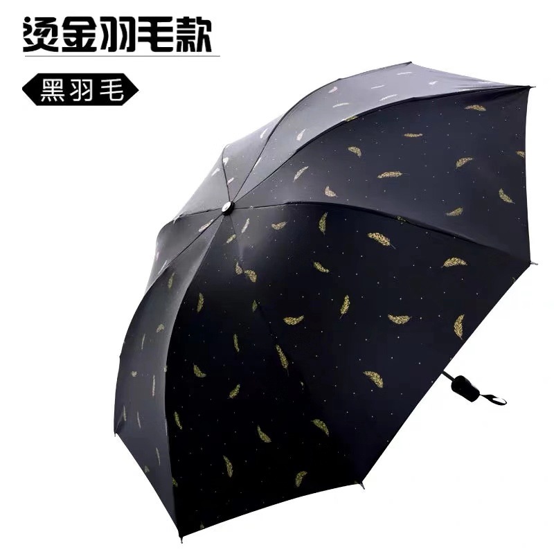 Picture of Automatic Umbrella Large Wholesale Sun Protection UV Protection Sun Umbrella Women's Folding Sunny and Rainy Umbrella Customized Advertising
