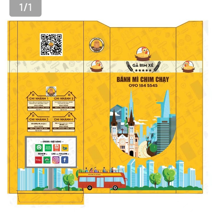 Picture of Manufacturer Disposable Wholesale Takeaway Paper Bag Pointed Bottom Bag