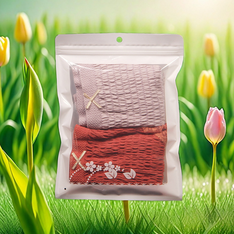 Children dance socks packaging bag underwear cotton socks self-sealing bag children's vest pantyhose stockings transparent bag