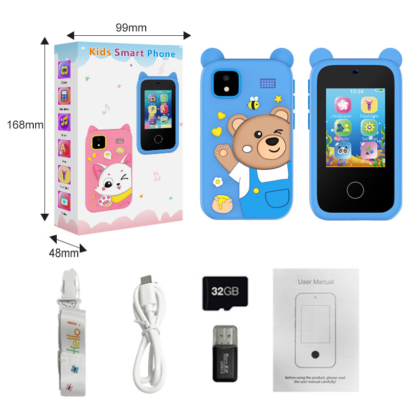 Picture of Cross-border new generation children's camera HD dual lens mobile phone touch video game dinosaur silicone case