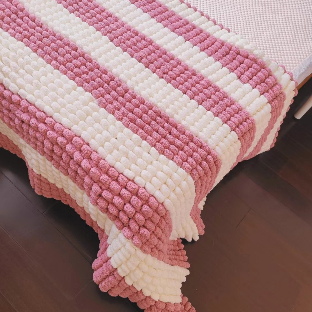 Big Ball Wool Knitting Handmade DIY Blanket Car Seat Cushion Wave Wholesale Snow Grain Ball Knitting Blanket Thread