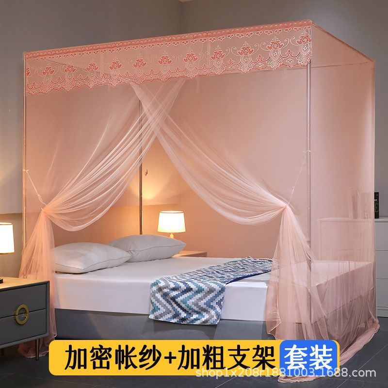 Picture of 2025 New Mosquito Net Home Bedroom Large Sheets Single Bed Dormitory Floor Stand Old-Fashioned Palace 1.5m Bed 1.0