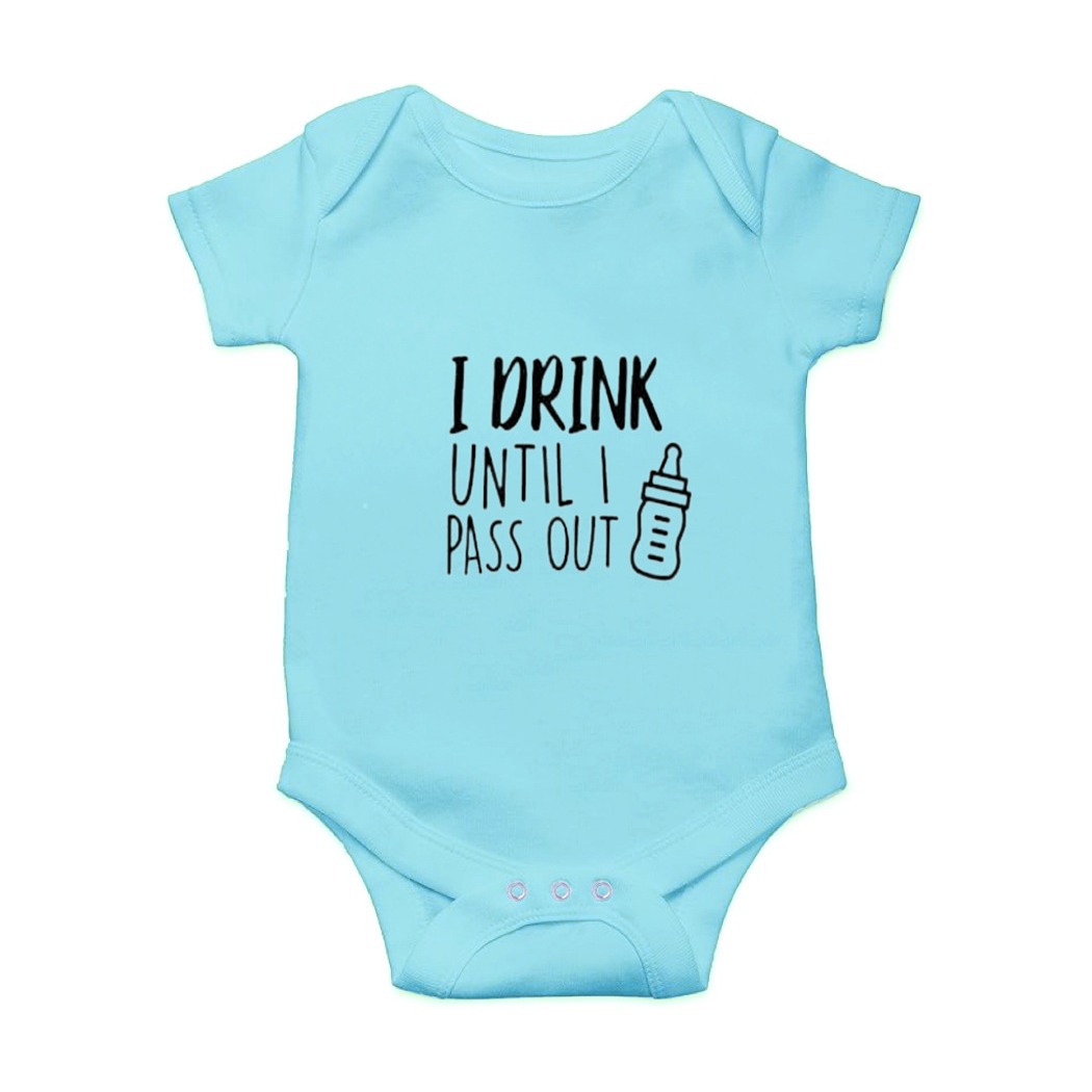 Picture of Amazon cross-border hot sublimation DIY printed summer thin men's blue baby short sleeve romper one-piece