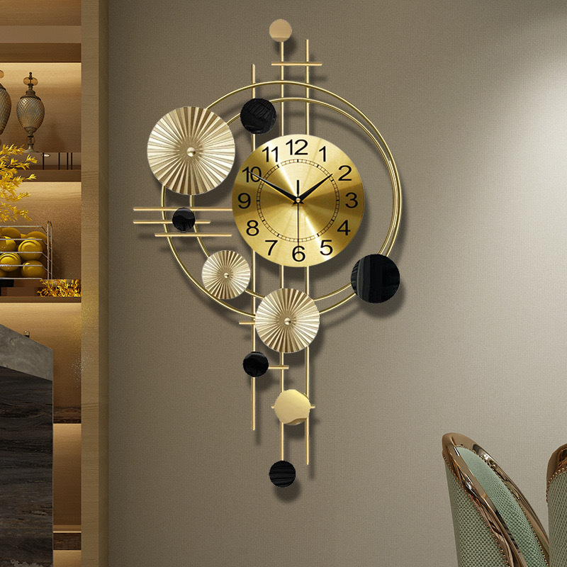 Living Room Simple Creative Wall Clock Nordic Modern Home Decoration Hour Hand Silent Art Light Luxury Wall Clock Wall Clock