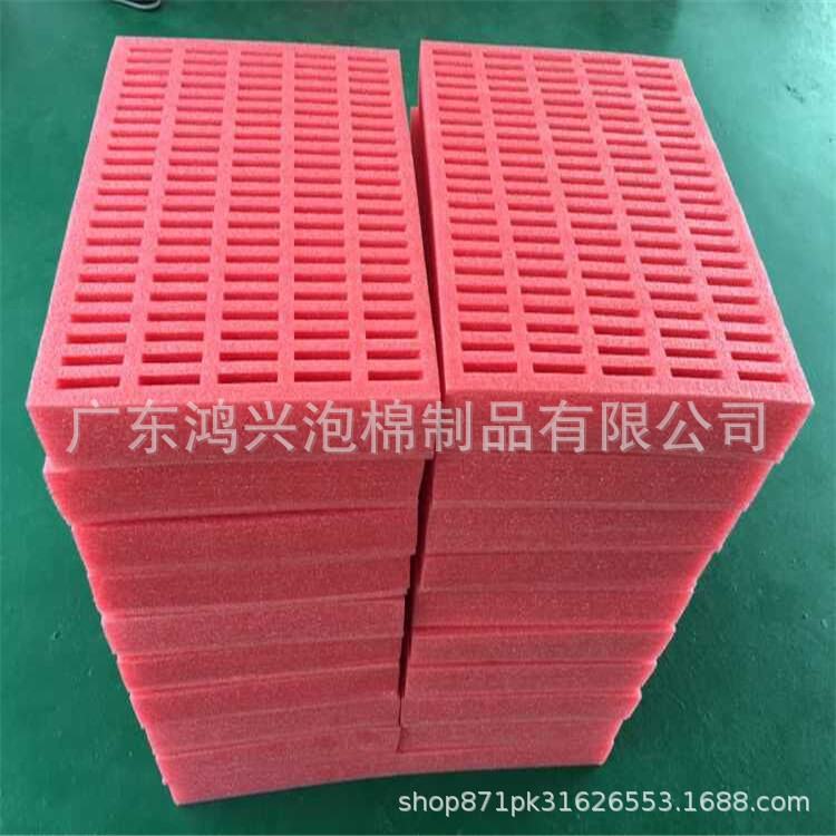 Direct selling red anti-static epe pearl cotton shockproof sheet roll material can be supplied according to the size of the pallet lining profiled
