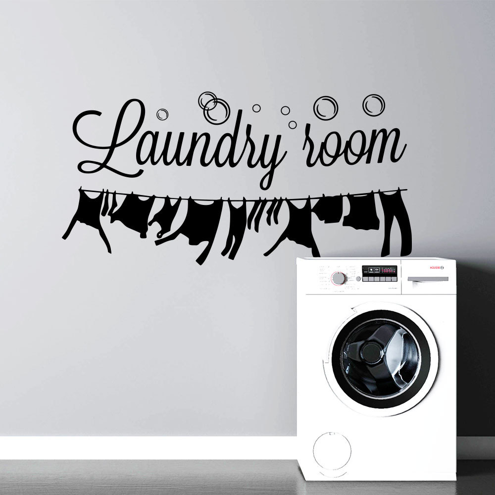 Picture of MUA919 laundry room generation carved removable personalized wall stickers living room bedroom sofa background wall