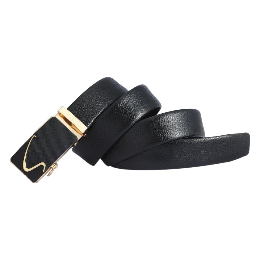 Men's belt leather goods wholesale imitation leather scratch-resistant belt automatic belt business leisure belt men's stall supply belt