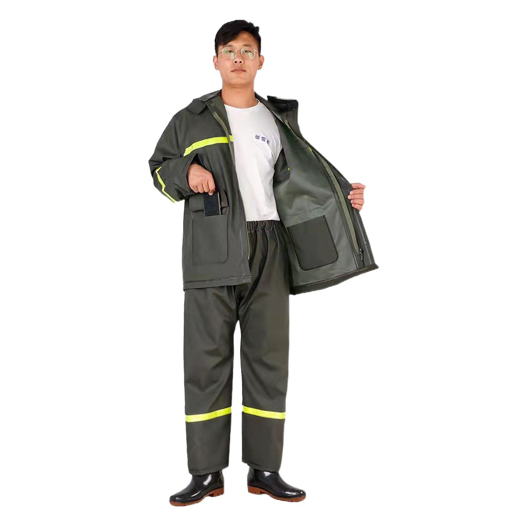 Xiong Xuemei Raincoat Electric Car Motorcycle Men and Women Adult Riding Work Take-out Waterproof Raincoat Rain Pants Set
