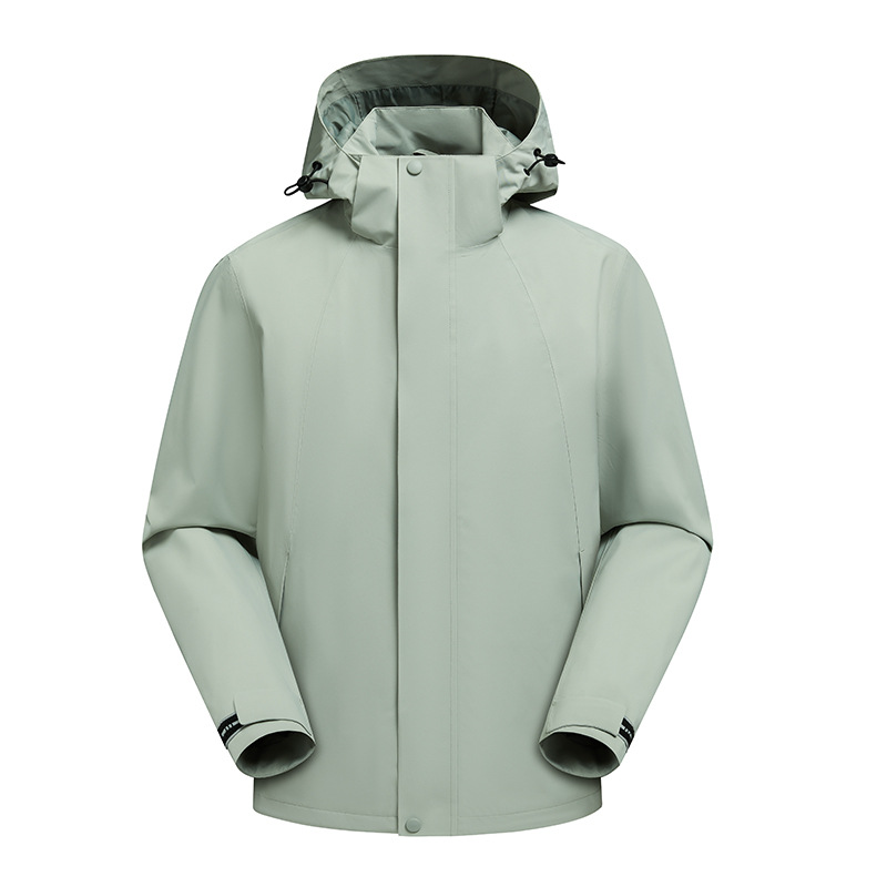 Full heat seal jacket for men and women autumn and winter new hooded youth outdoor sports leisure windproof couple versatile jacket