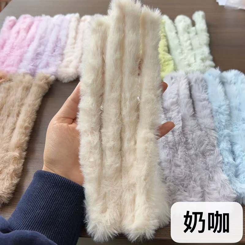 Picture of 20mm imitation rabbit hair twist stick thickened ultra-dense plush handmade DIY doll simulated puppy color wool strip raw material