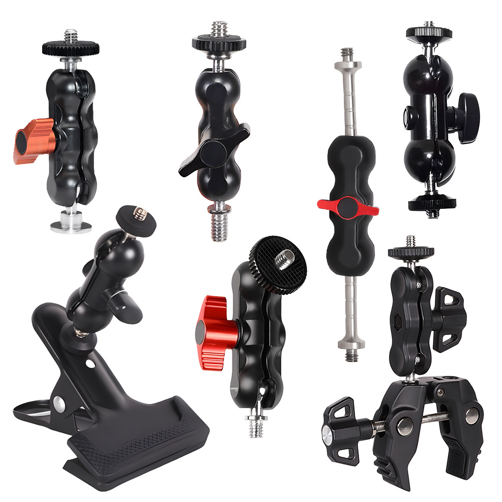 Small magic hand bracket double head screw connection strange hand magic arm bracket flash pea clip pea pod