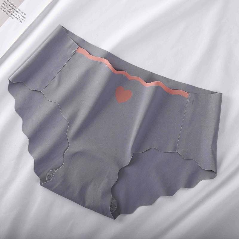 Picture of Ice Silk seamless underwear women's summer ultra-thin quick-drying breathable mid-waist antibacterial hip lifting girl student briefs women
