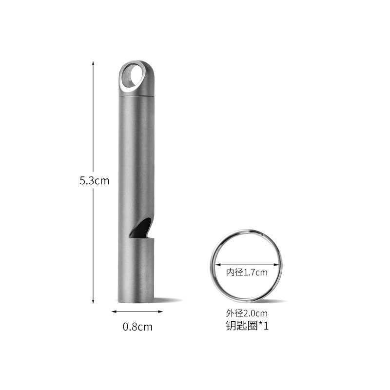 Picture of Pure Titanium Single-Tube Blast Whistle Referee Whistle Outdoor High Decibel Camping Style Picnic Training Edc Gadget