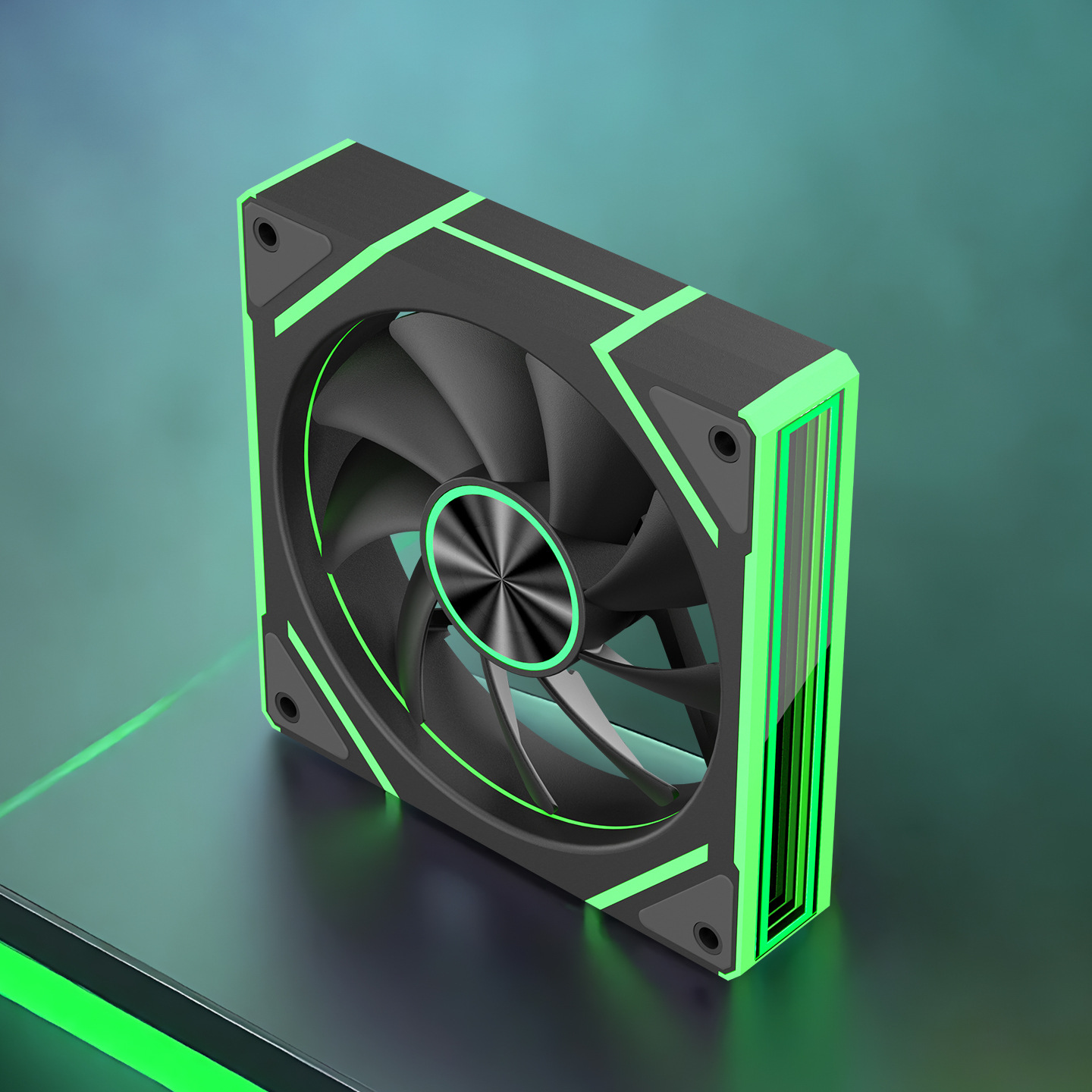 Picture of Prism 4Th Generation Pro Cooling Fan 12cm Computer Pwm Temperature Control 5V3 Pin Argb White Forward and Reverse Chassis Fan