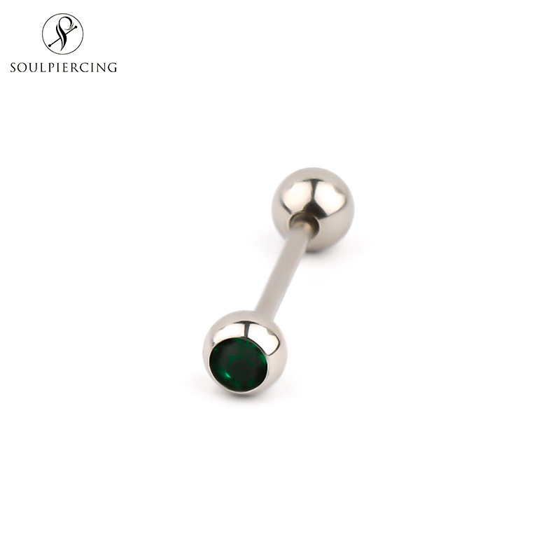 Picture of Stainless Steel Tongue Rings, Piercing Jewelry for Hot Girls, Lip Studs, Nipple Studs, Tongue Studs, Titanium Steel Tongue Studs, Cross-Border Multi-Color Ins Style